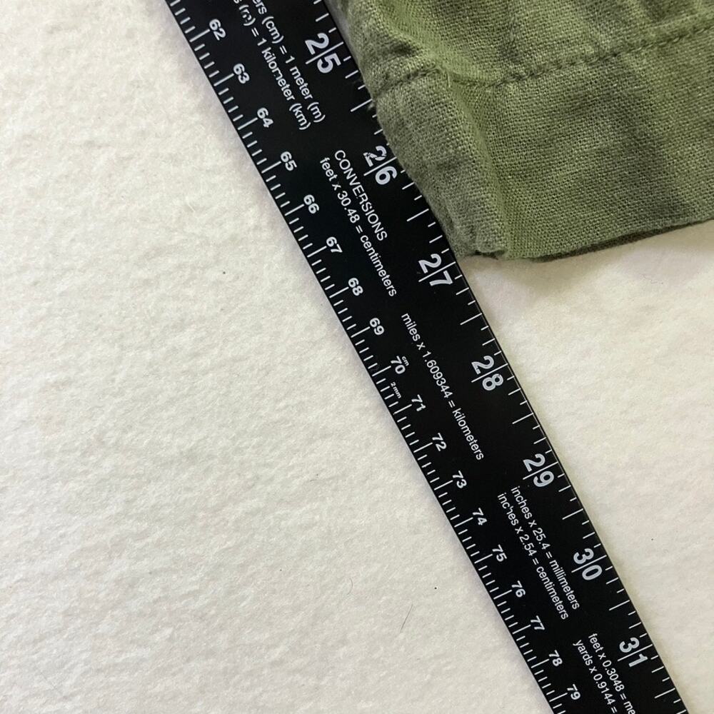Old Navy Linen Boho High Rise Pants XL Army Green Lagenlook Coastal - Picture 8 of 8